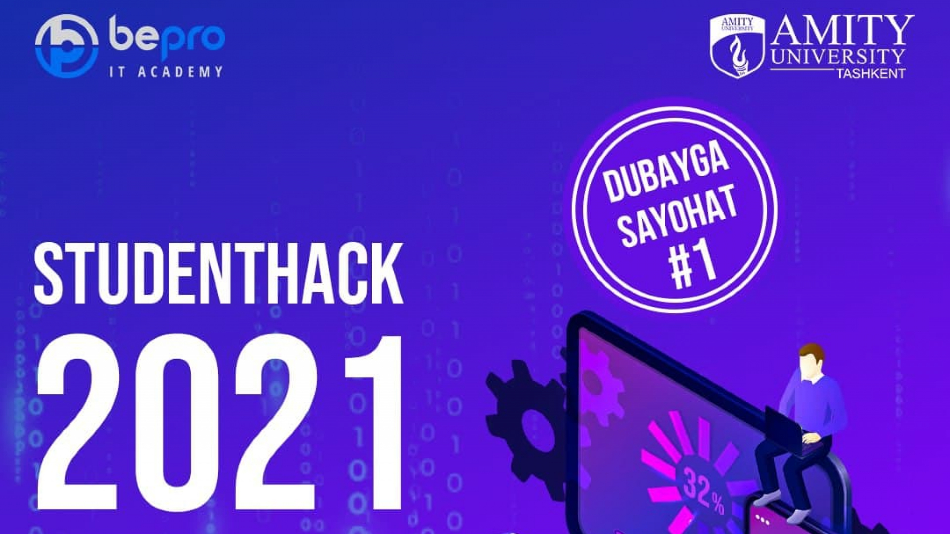 "Student Hack 2021" - Axborot Texnologiyalari (IT) yo'nalishida tahsil oluvchi OTM talabalari uchun hakaton musobaqasi; bosh sovrin -Dubayga sayohat