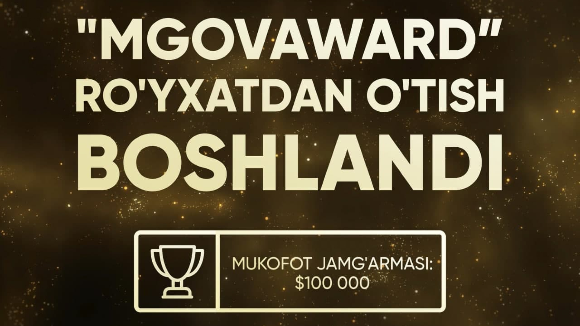 Umumiy sovrin jamgʻarmasi 100 000 AQSh dollarini tashkil qiladigan mGovAward 2023 respublika tanlovi uchinchi toʻlqini