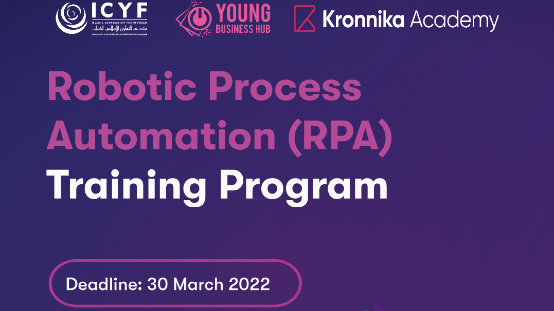 IT sohasiga qiziquvchi yoshlar uchun ICYF tomonidan Kronnika Robotic Process Automation Training Program dasturi