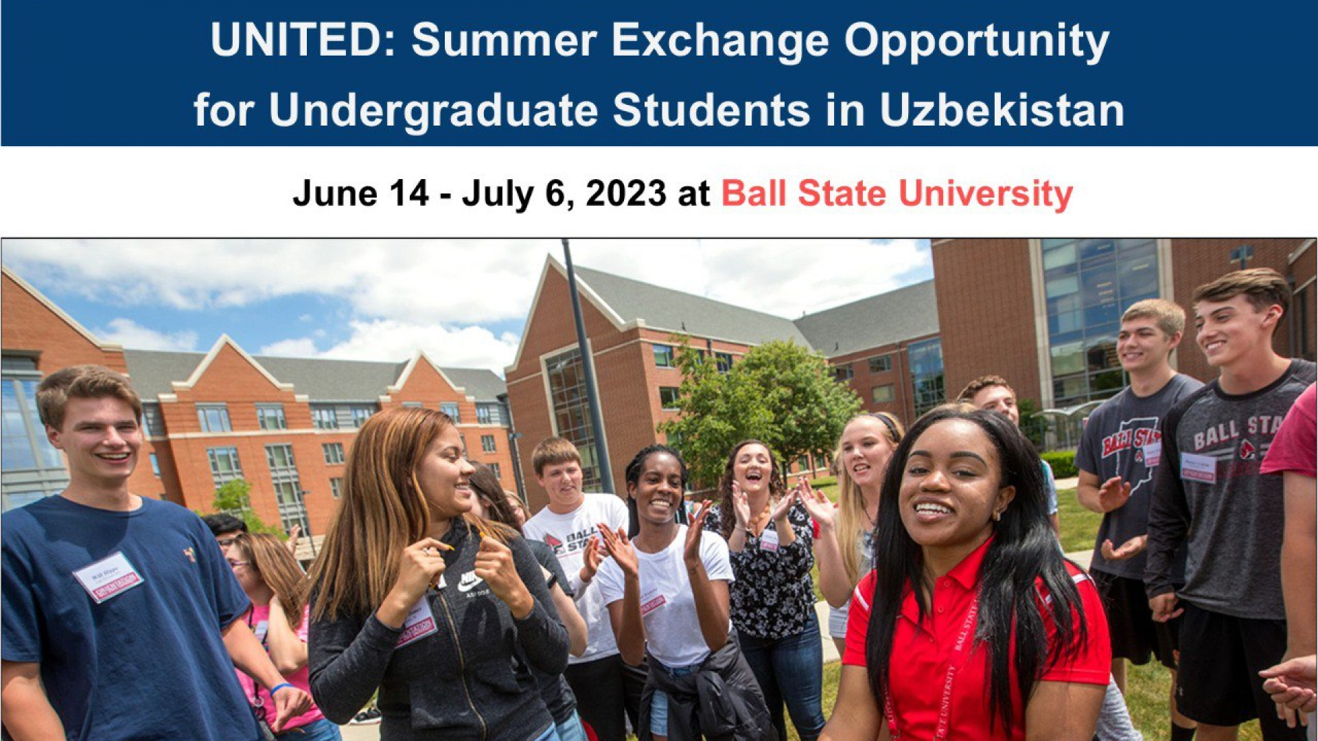 UNITED: Summer Exchange Program — istalgan yoʻnalish boʻyicha oʻzbekistonlik bakalavrlar uchun AQShda toʻliq moliyalashtiriladigan yozgi almashinuv dasturi