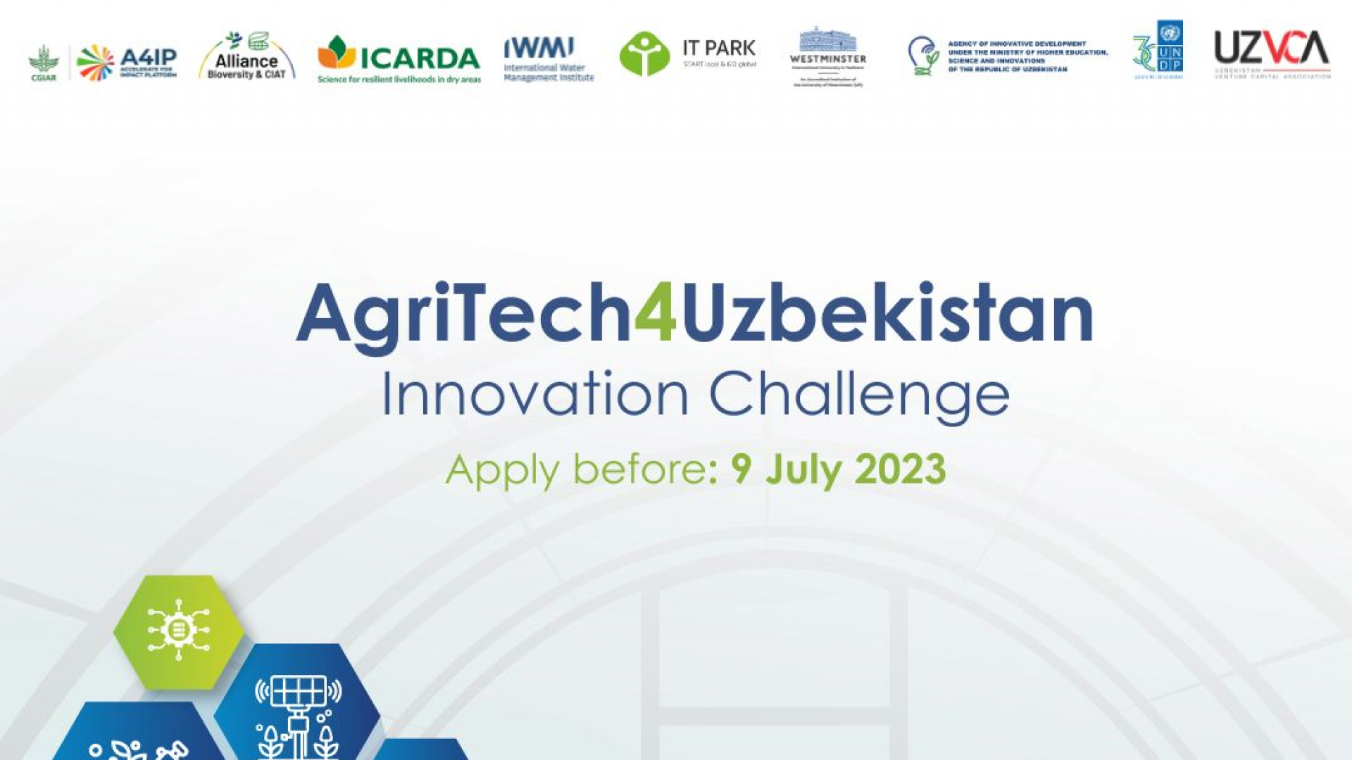 Tadbirkor va tadqiqotchilar uchun qishloq xoʻjaligini rivojlantirishga qaratilgan AgriTech4Uzbekistan tanlovi. Umumiy mukofot jamgʻarmasi —30 000 AQSH dollar!