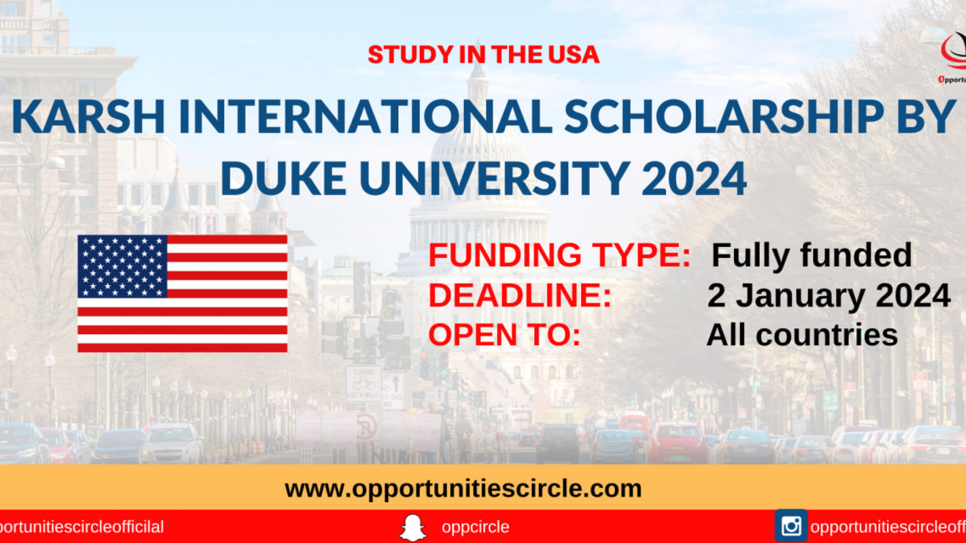 AQShning Duke universitetidan bakalavr bosqichi uchun xarajatlari toʻliq qoplanadigan Karsh International Scholarship granti