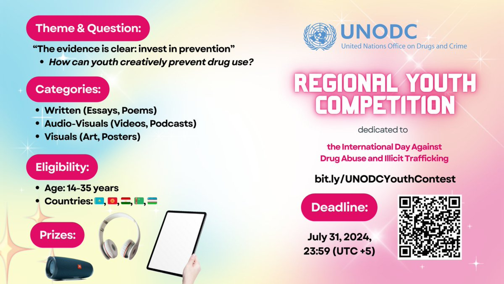Birlashgan Millatlar Tashkilotidan 14-35 yosh oraligʻidagilar uchun hududiy yoshlar tanlovi — UNODC ROCA Regional Youth Competition
