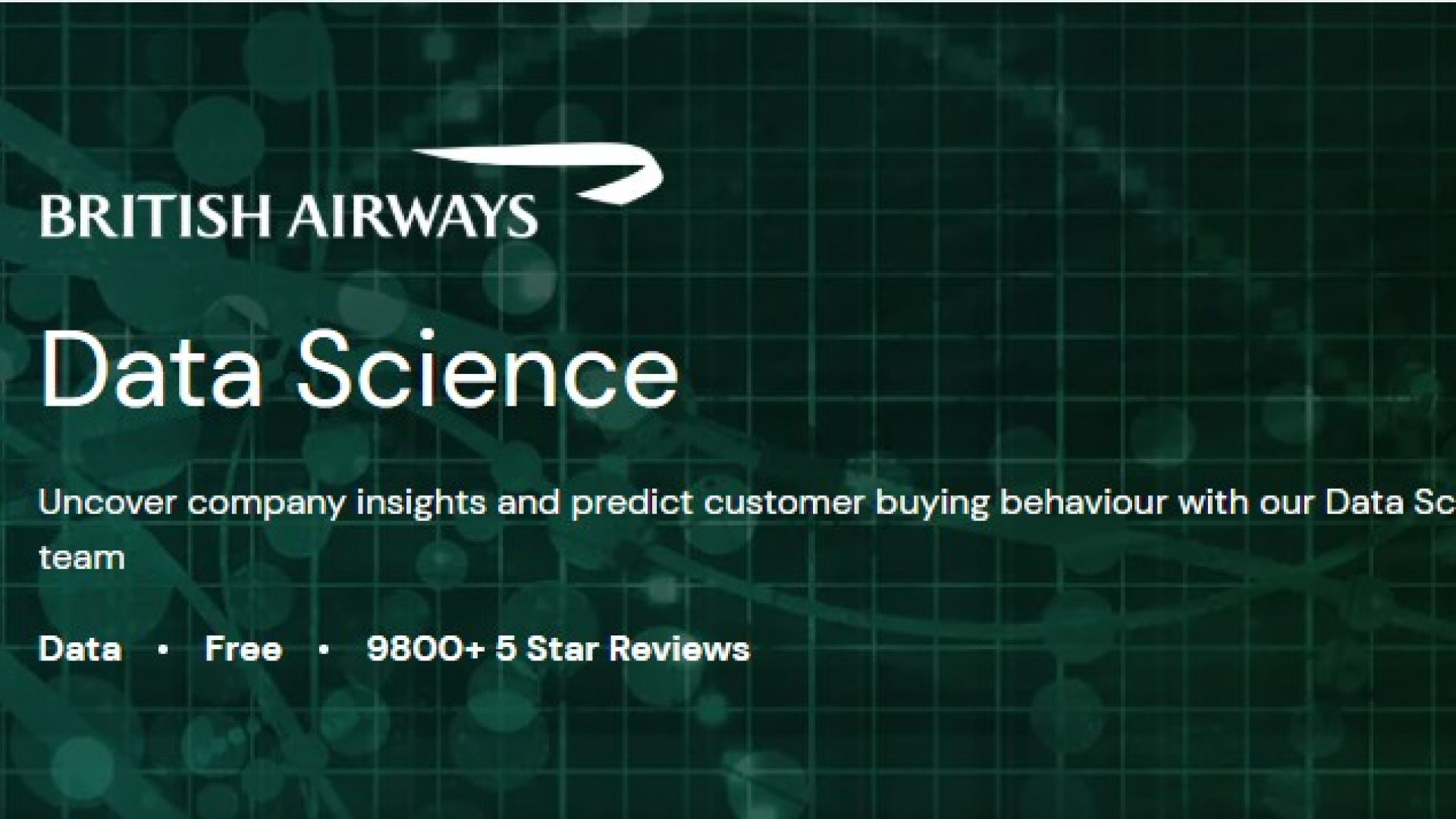British Airwaysda onlayn amaliyot oʻtash va ishlash imkonini beruvchi Data Science Virtual Job Simulation dasturi